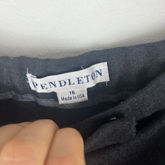 Pendleton Graphite Gray 100% Virgin Wool Lined High Rise Pants Womens Sz 16 - Picture 3 of 9